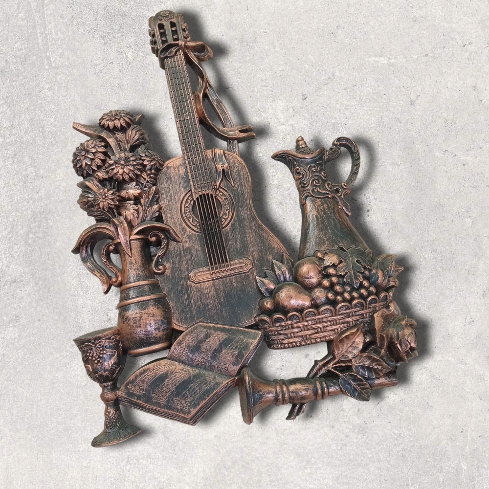 Coppercraft vintage music and food wall hanging 18" x 21"